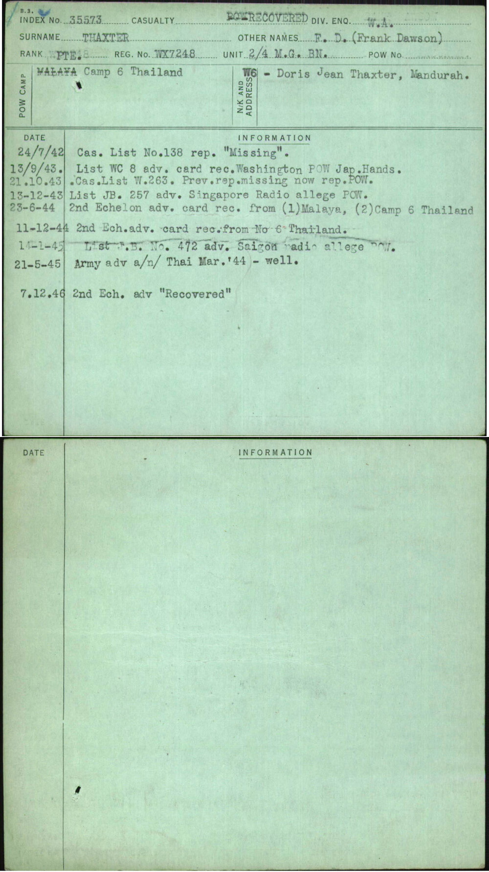 Thaxter, F D (Frank Dawson), WX7248