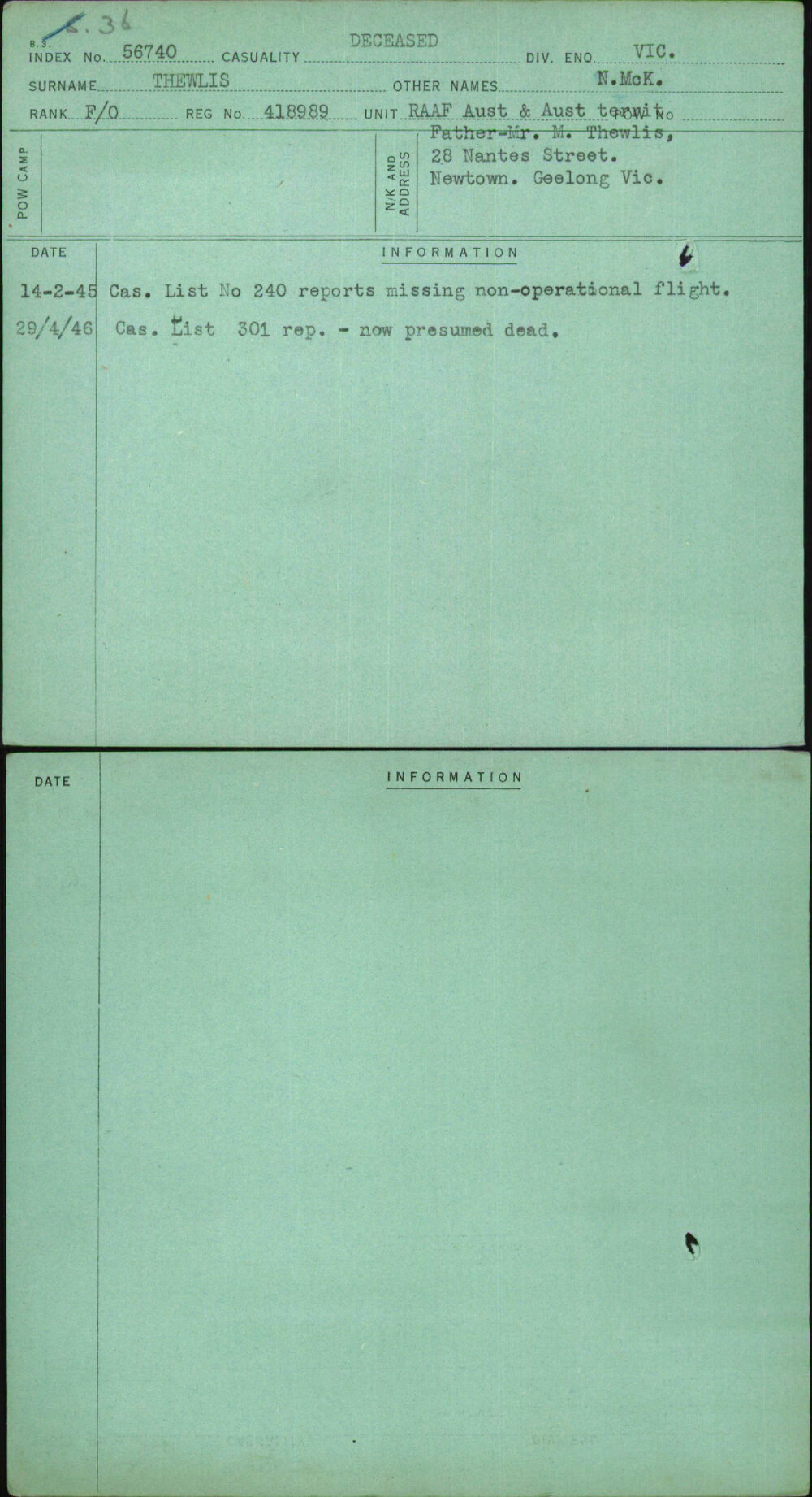 Thewlis, N Mck, 418989