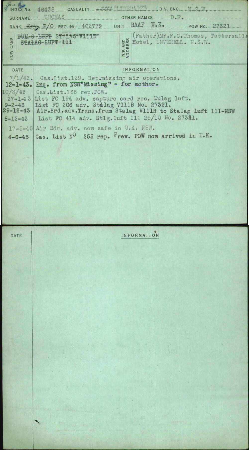 Thomas, D F, 402779