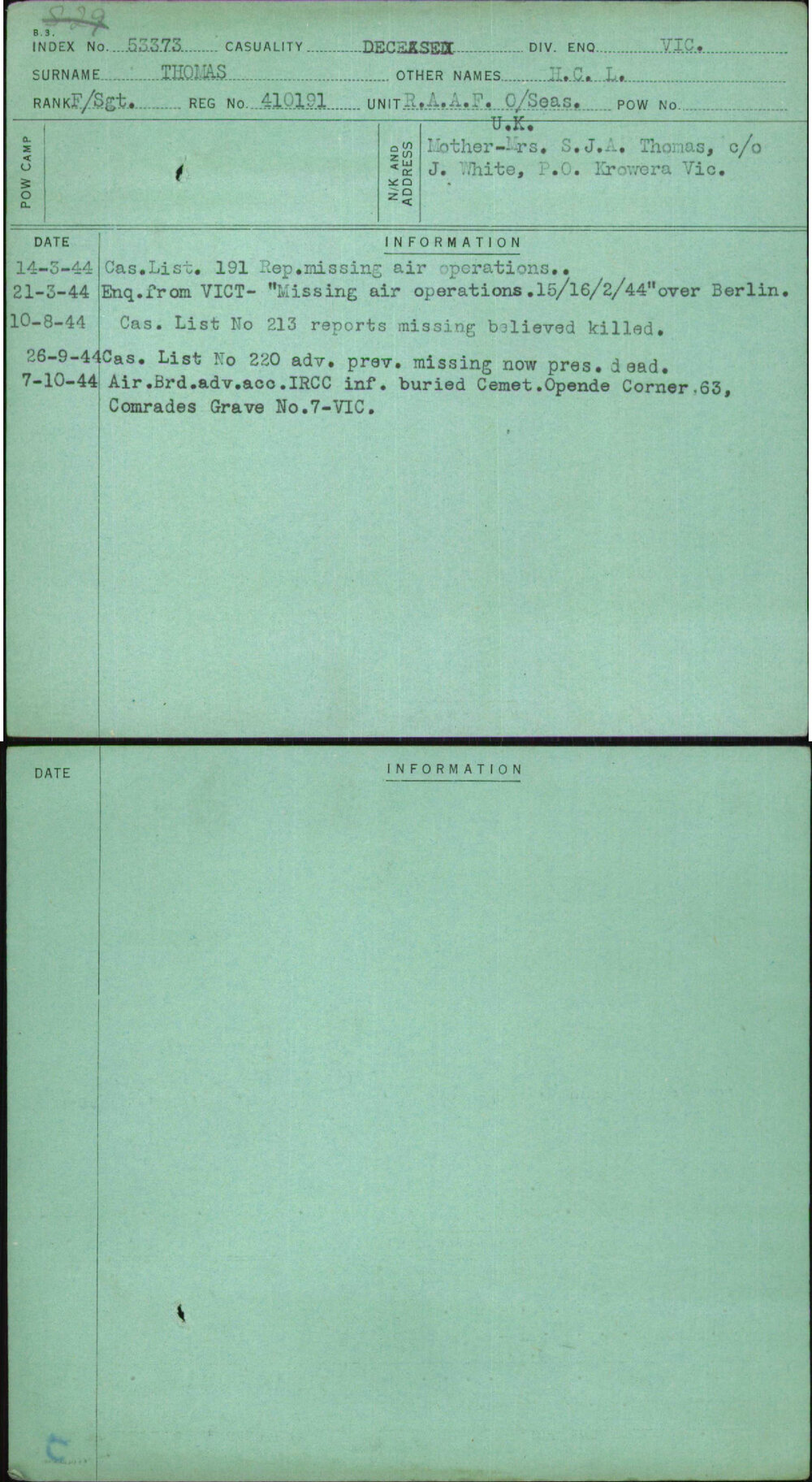 Thomas, H C L, 410191