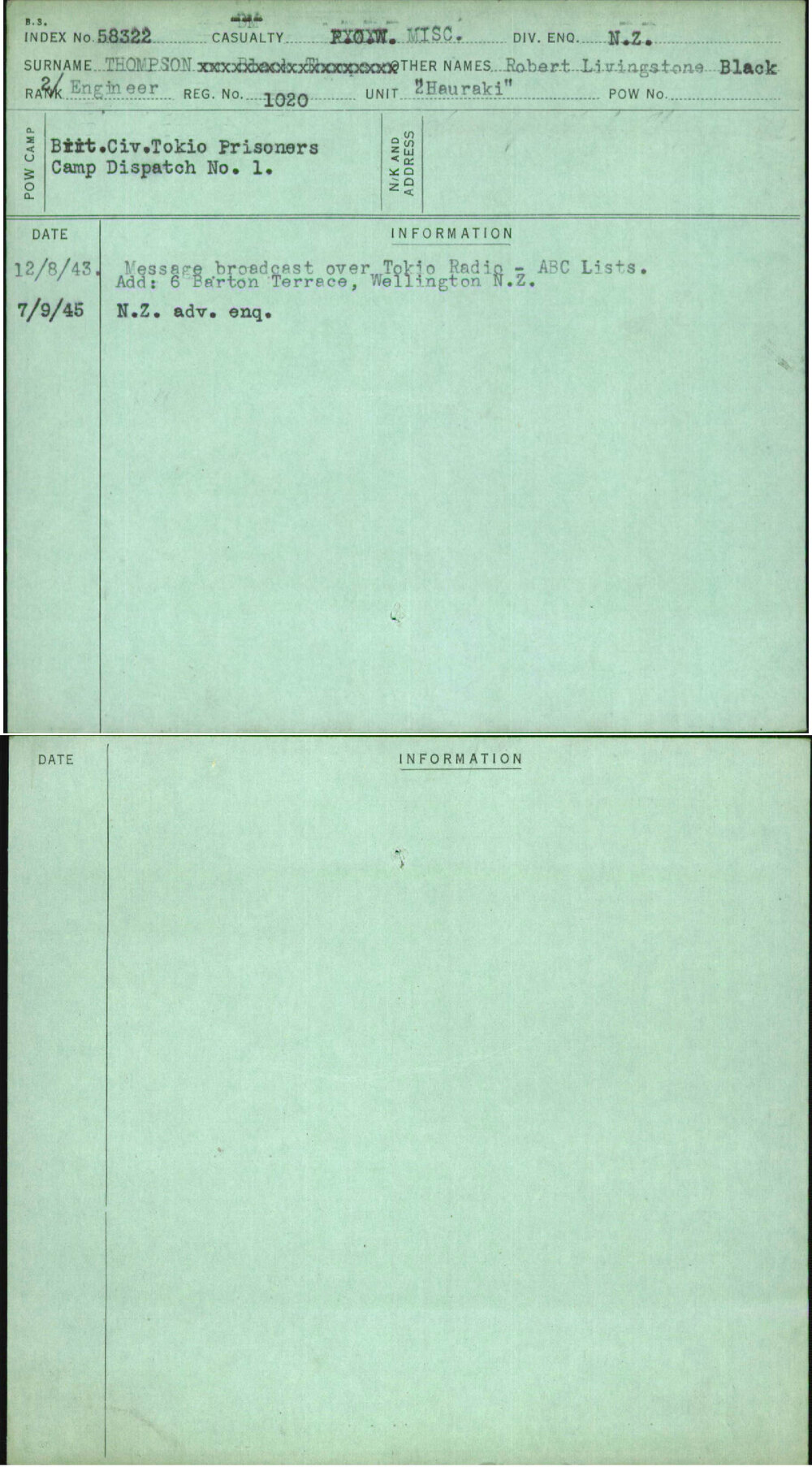 Thompson, Robert Livingstone Black, 1020