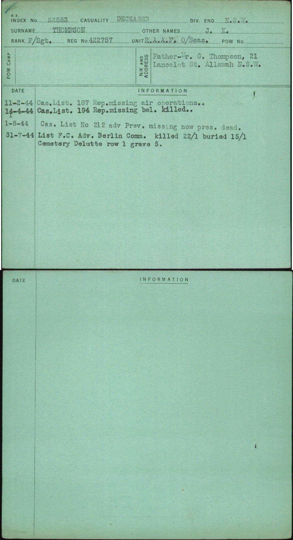 Thompson, J K, 422757