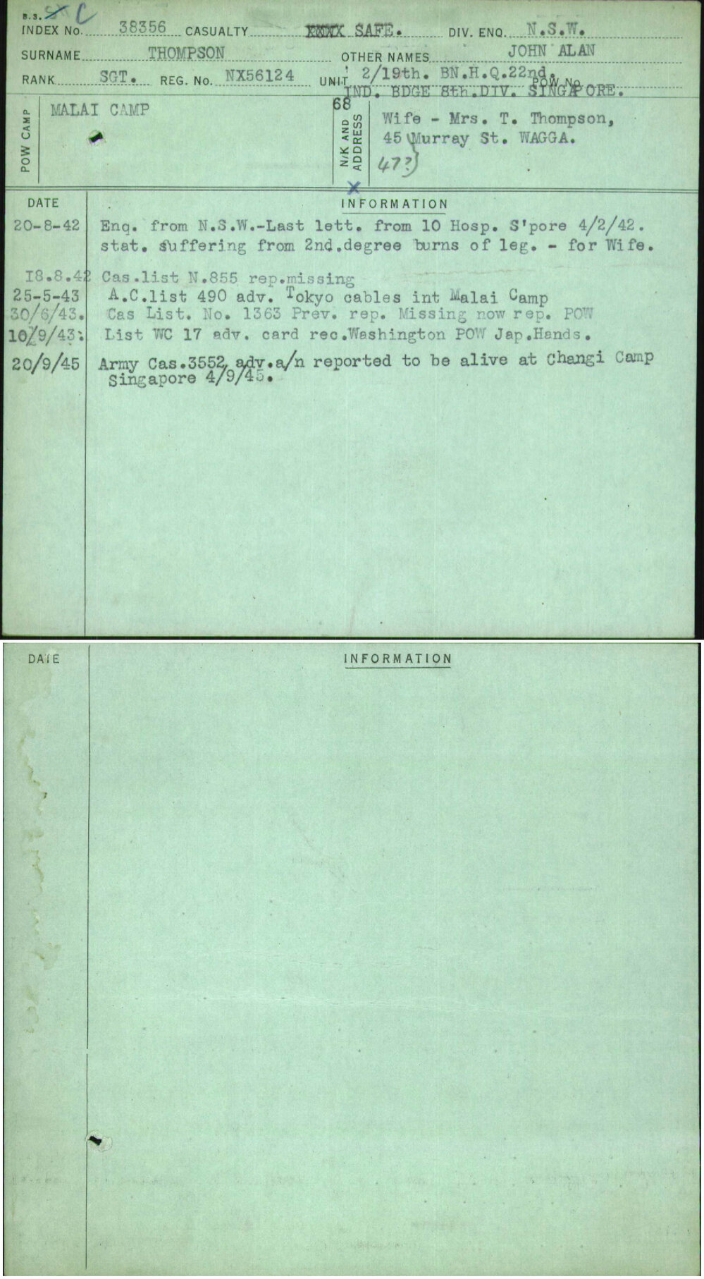 Thompson, John Alan, NX56124