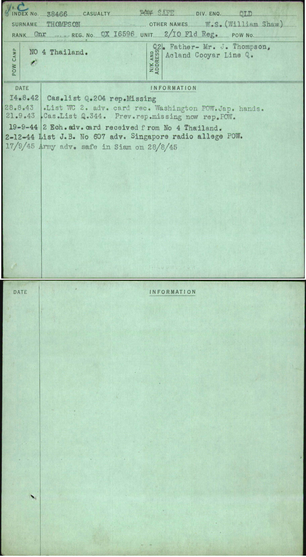 Thompson, W S (William Shaw), QX16596