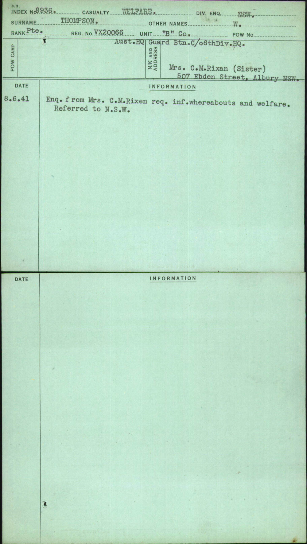 Thompson, W, VX20066