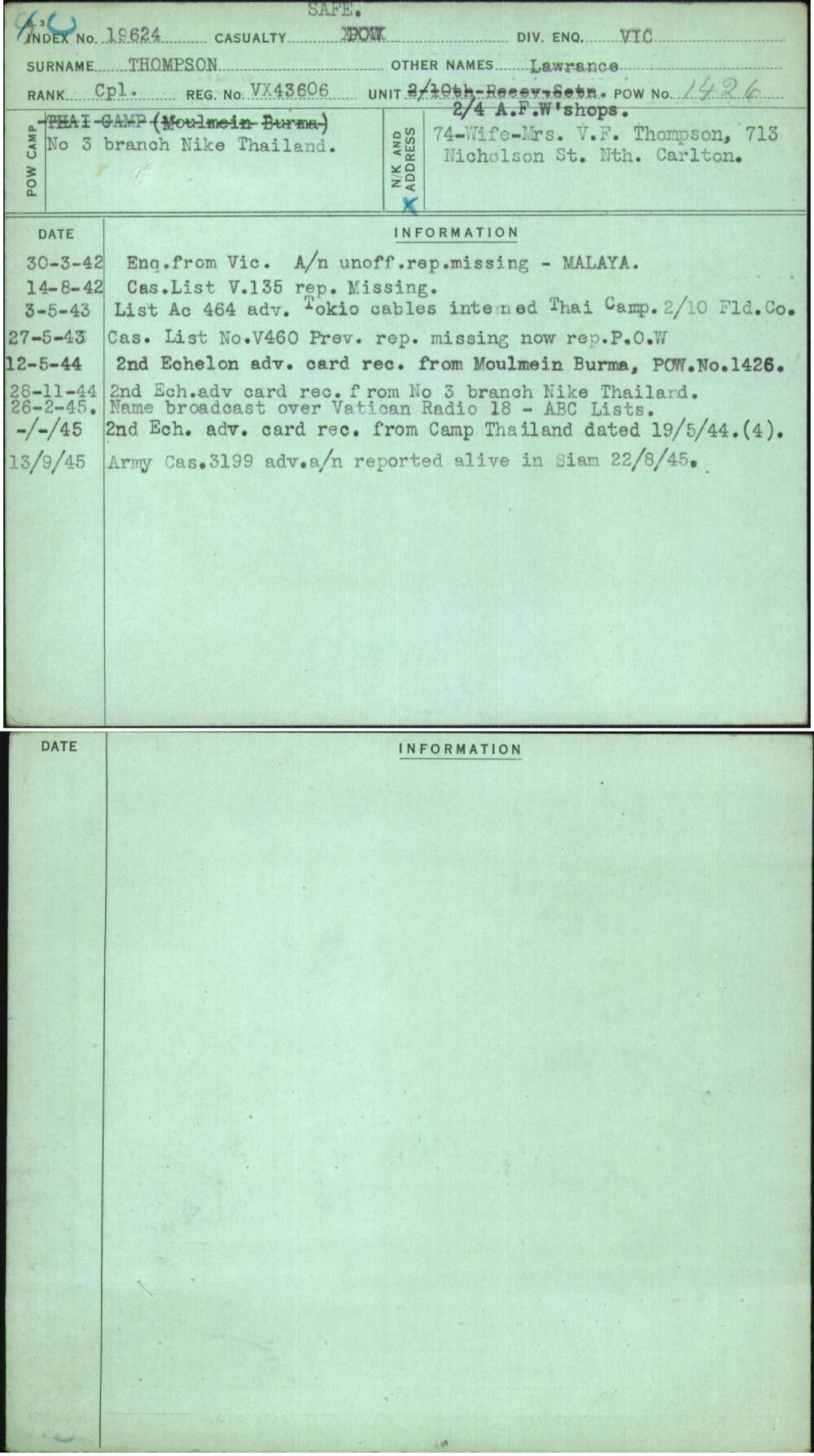 Thompson, Lawrance, VX43606
