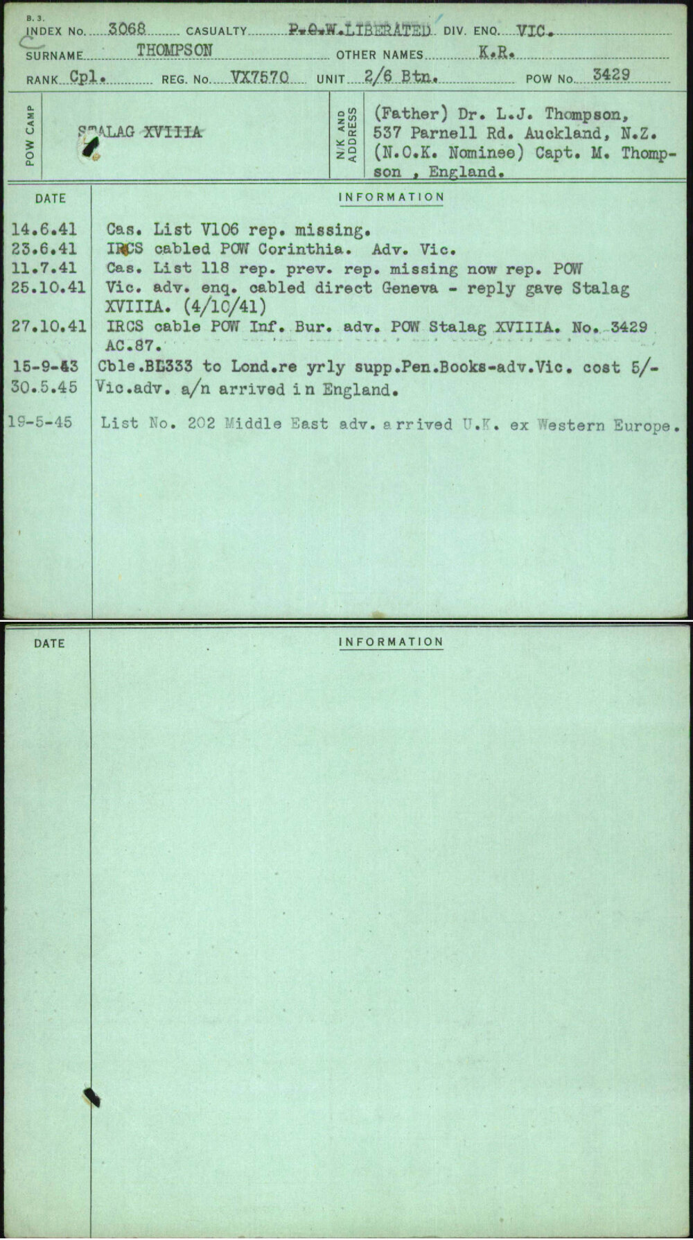 Thompson, K R, VX7570