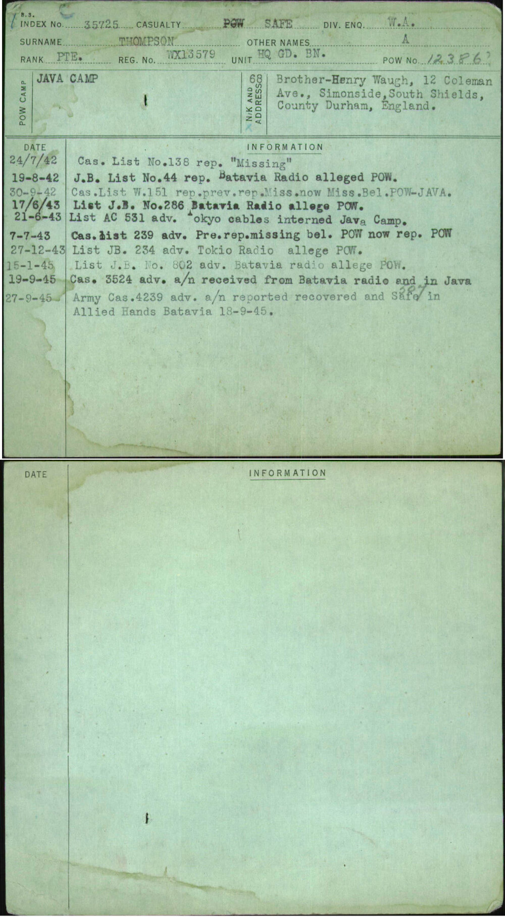 Thompson, A, WX13579