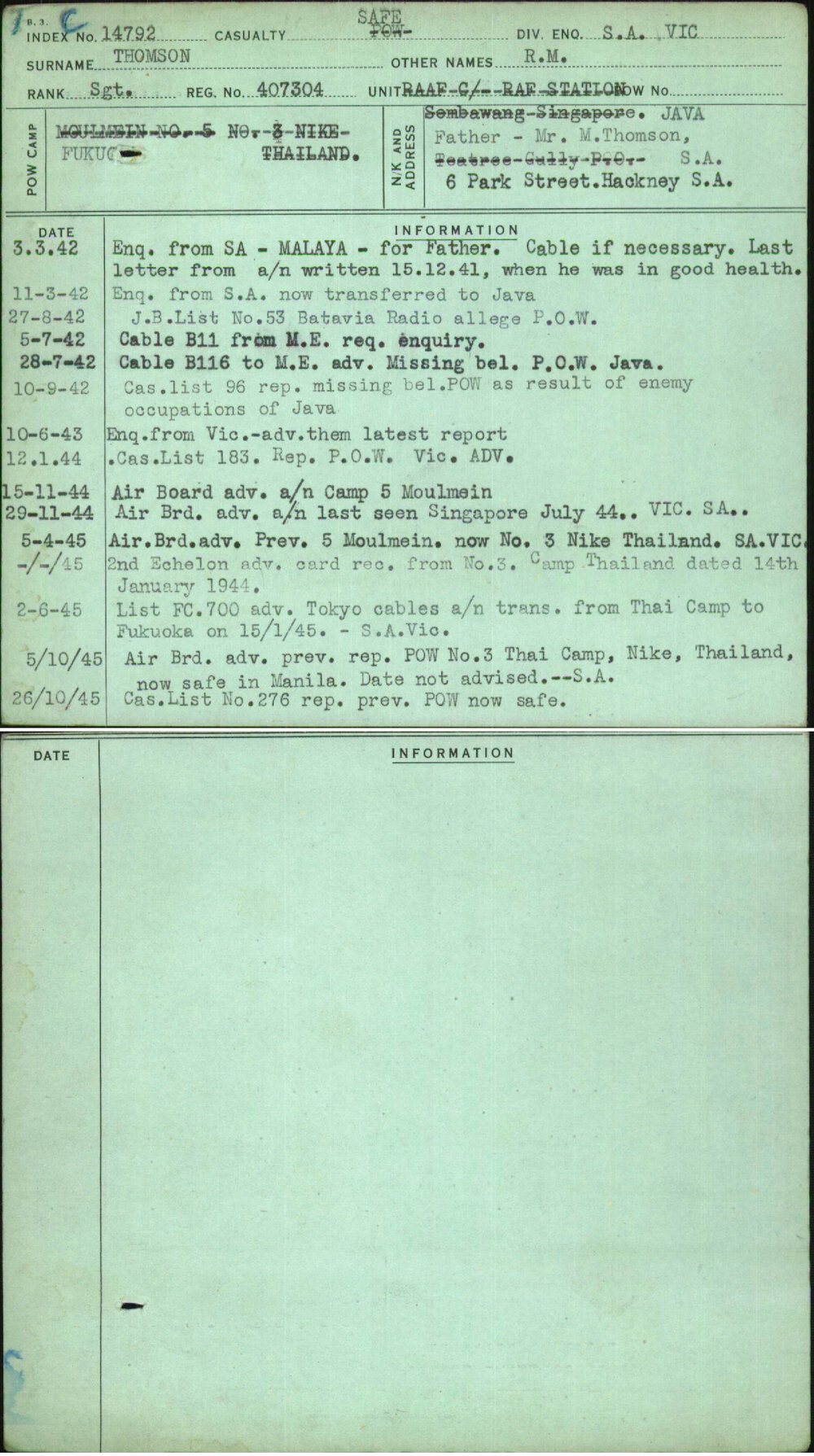 Thomson, R M, 407304