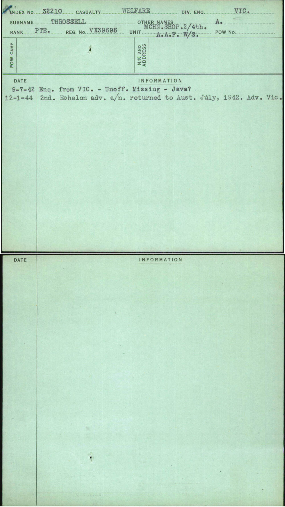 Throssell, A, VX39696