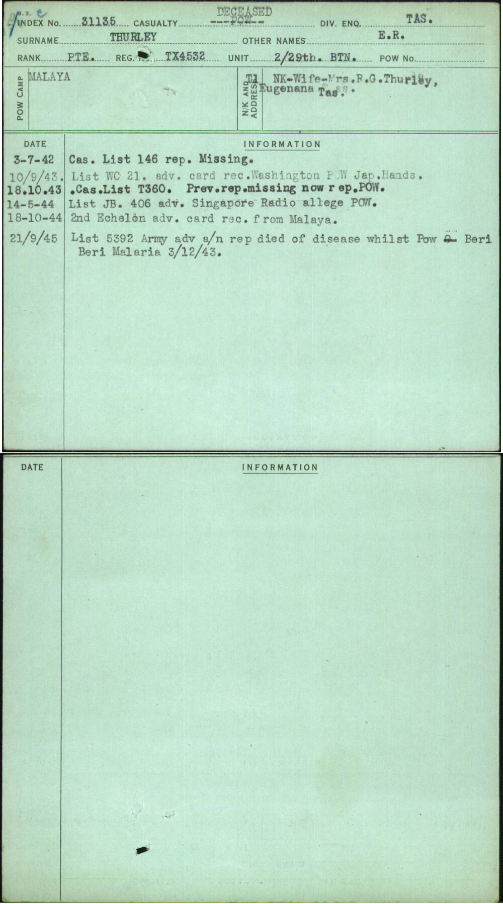 Thurley, E R, TX4532