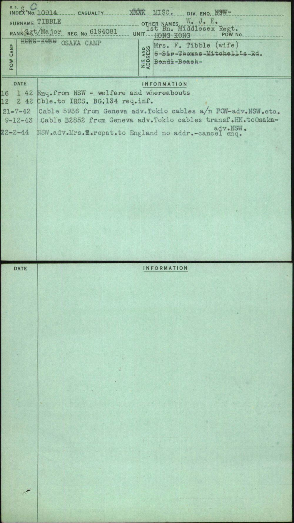 Tibble, W J E, 6194081