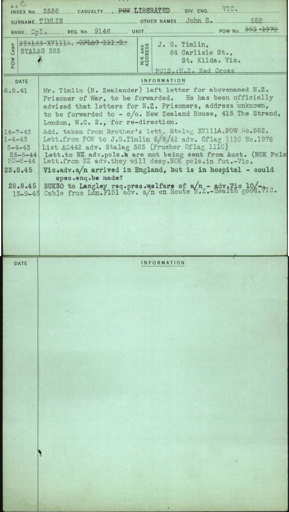 Timlin, John S, 9146