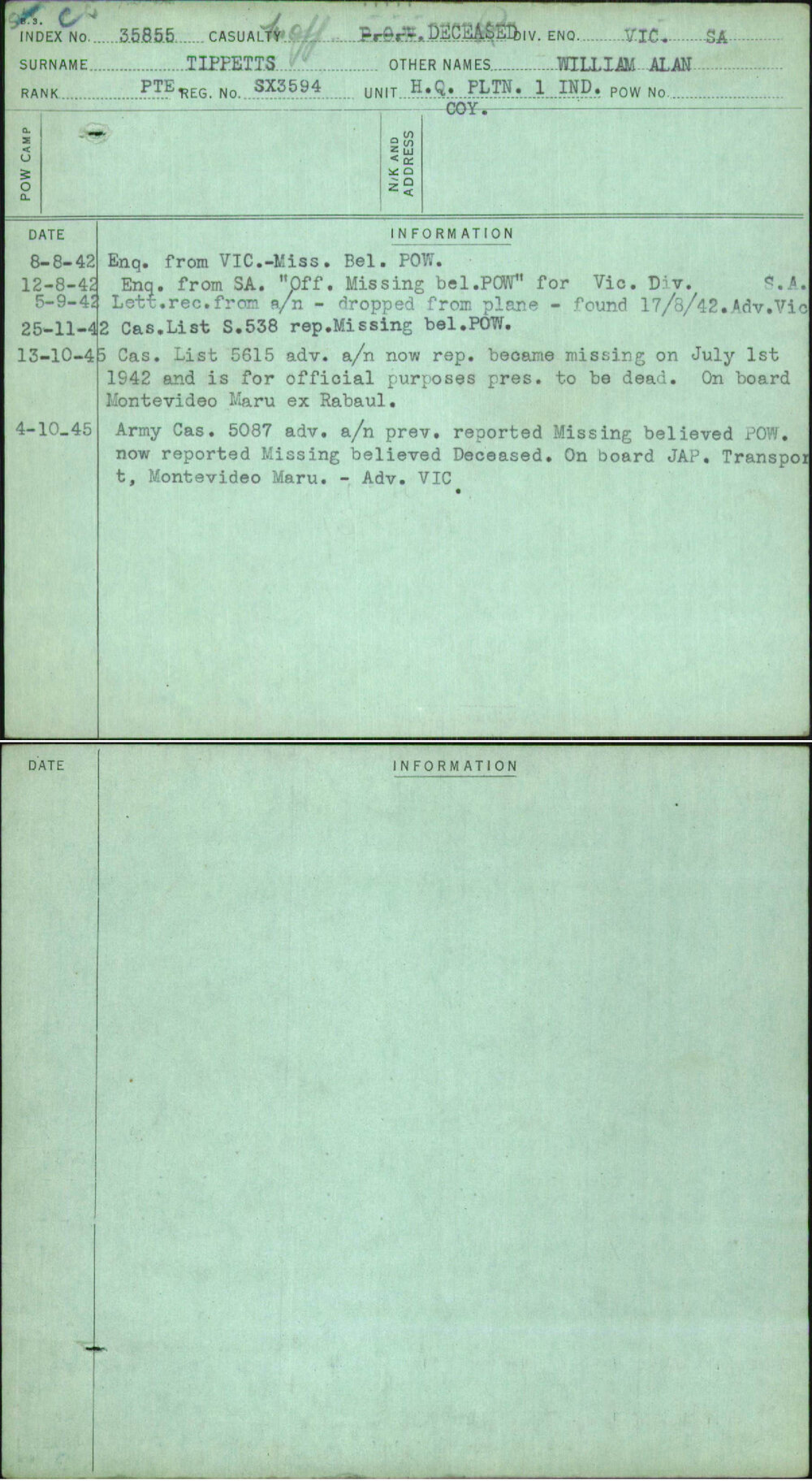 Tippetts, William Alan, SX3594