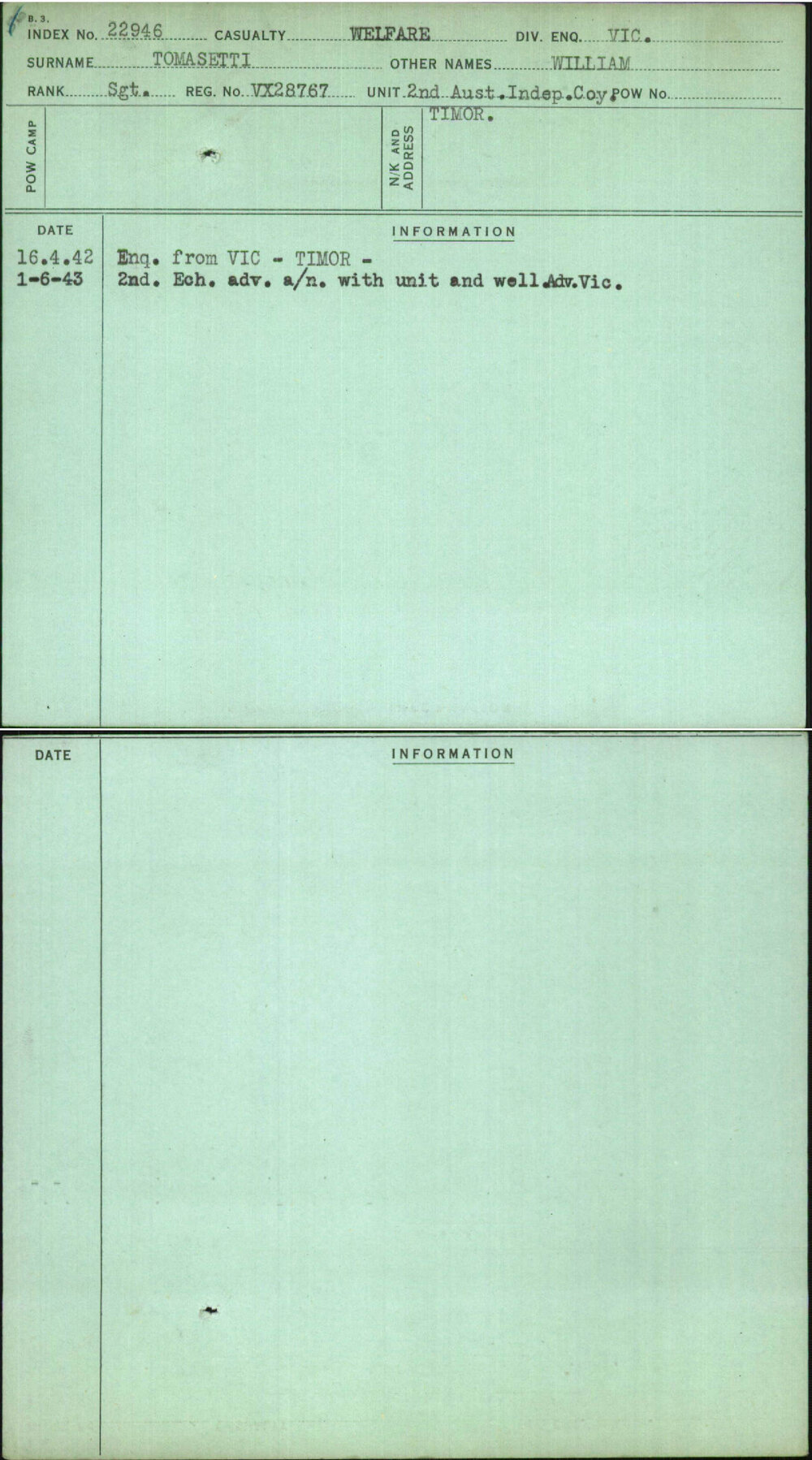 Tomasetti, William, VX28767