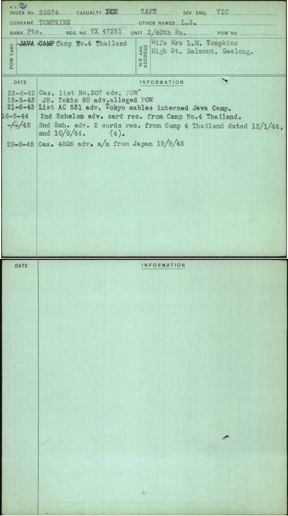 Tompkins, L S, VX47251