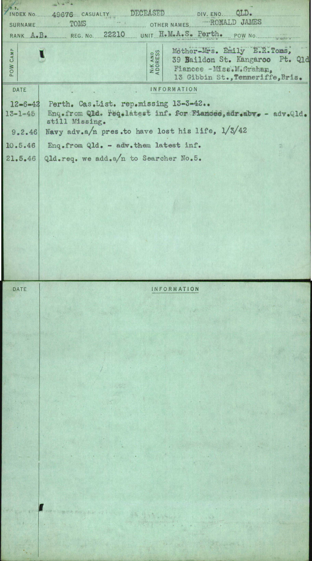 Toms, Ronald James, 22210