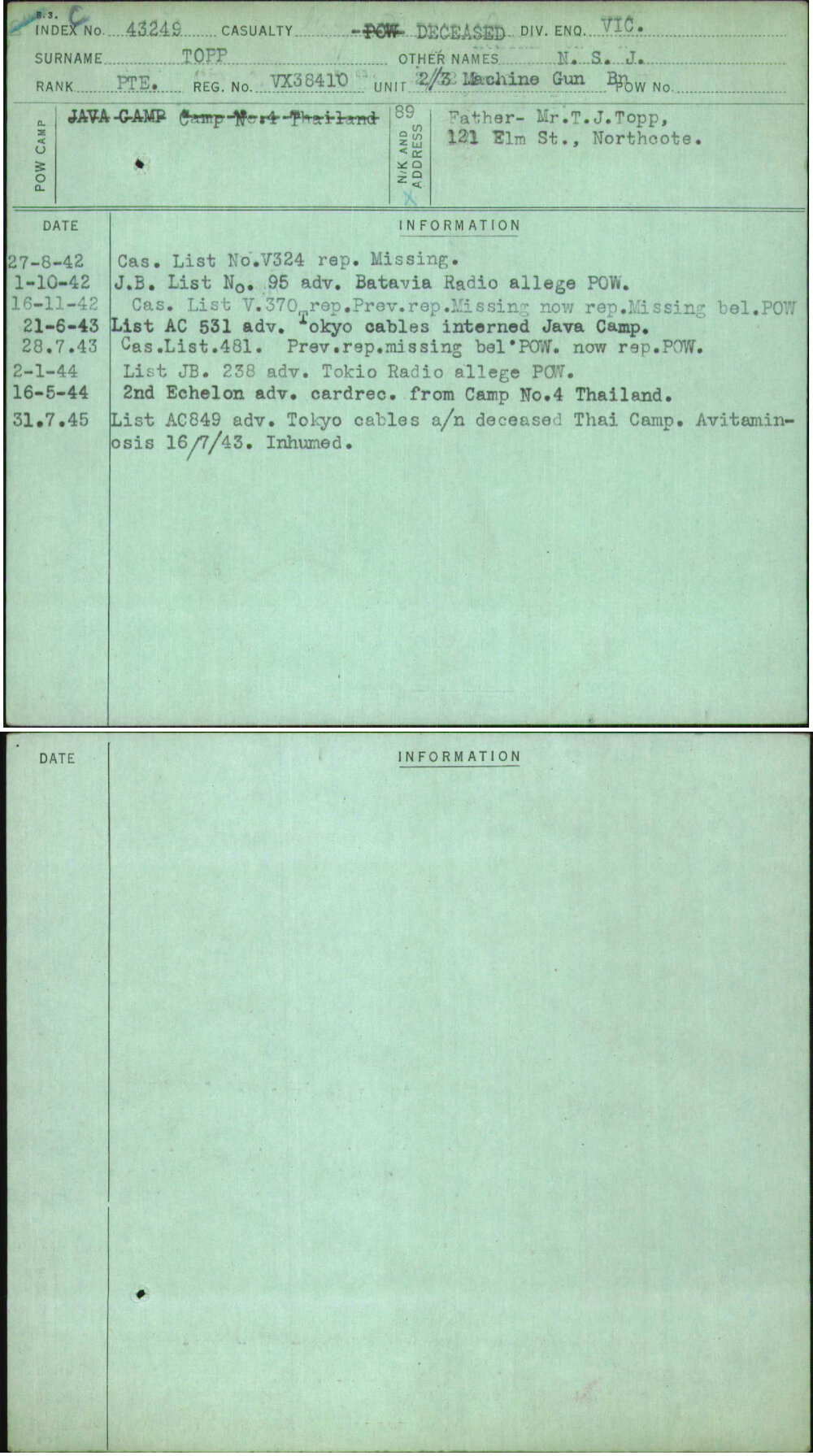 Topp, N S J, VX38410