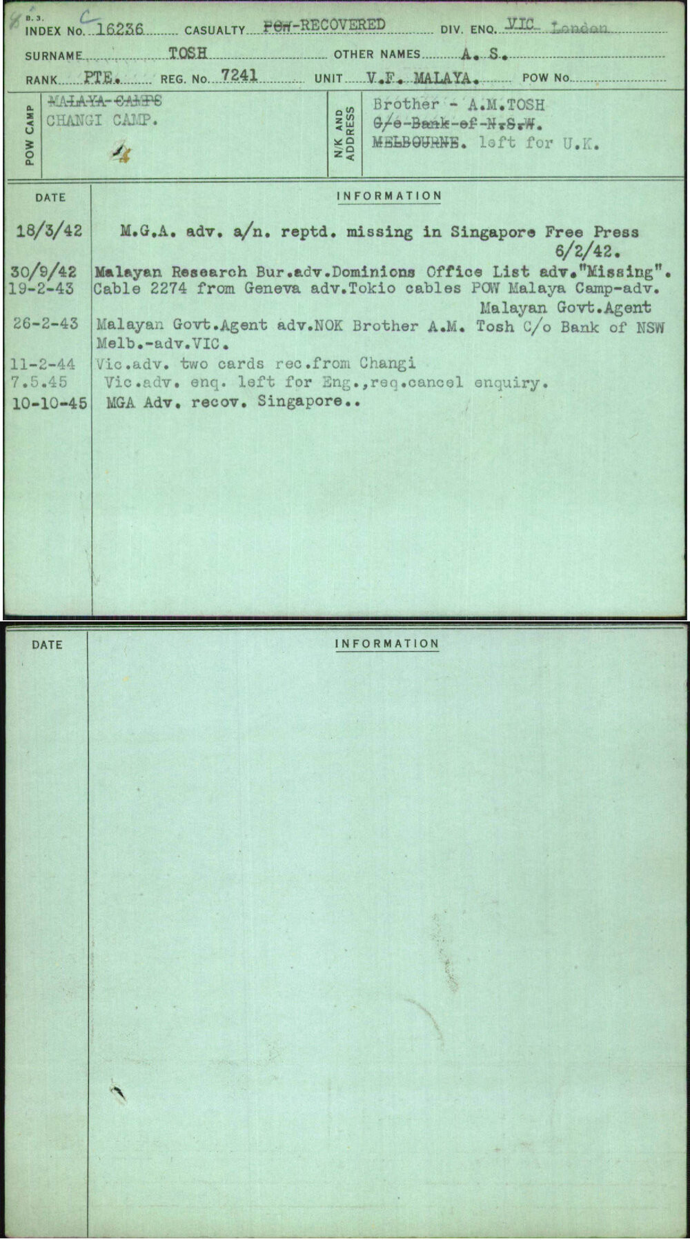 Tosh, A S, 7241