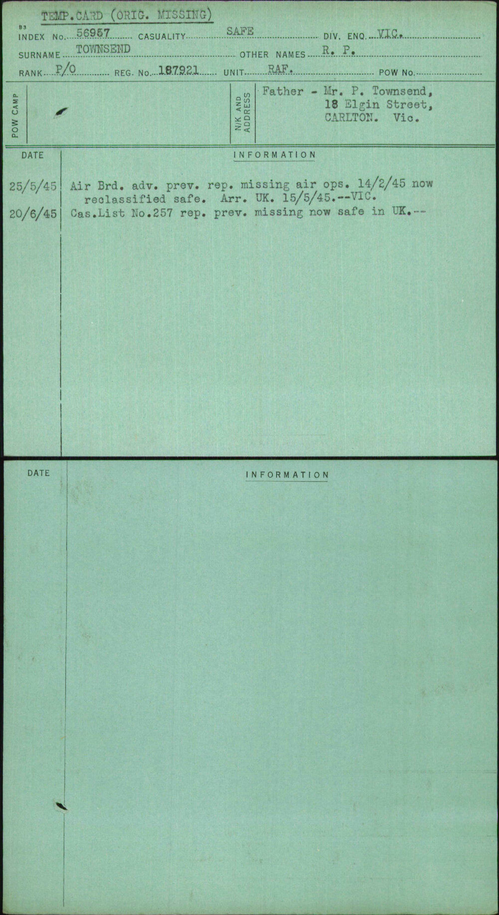 Townsend, R P, 187921