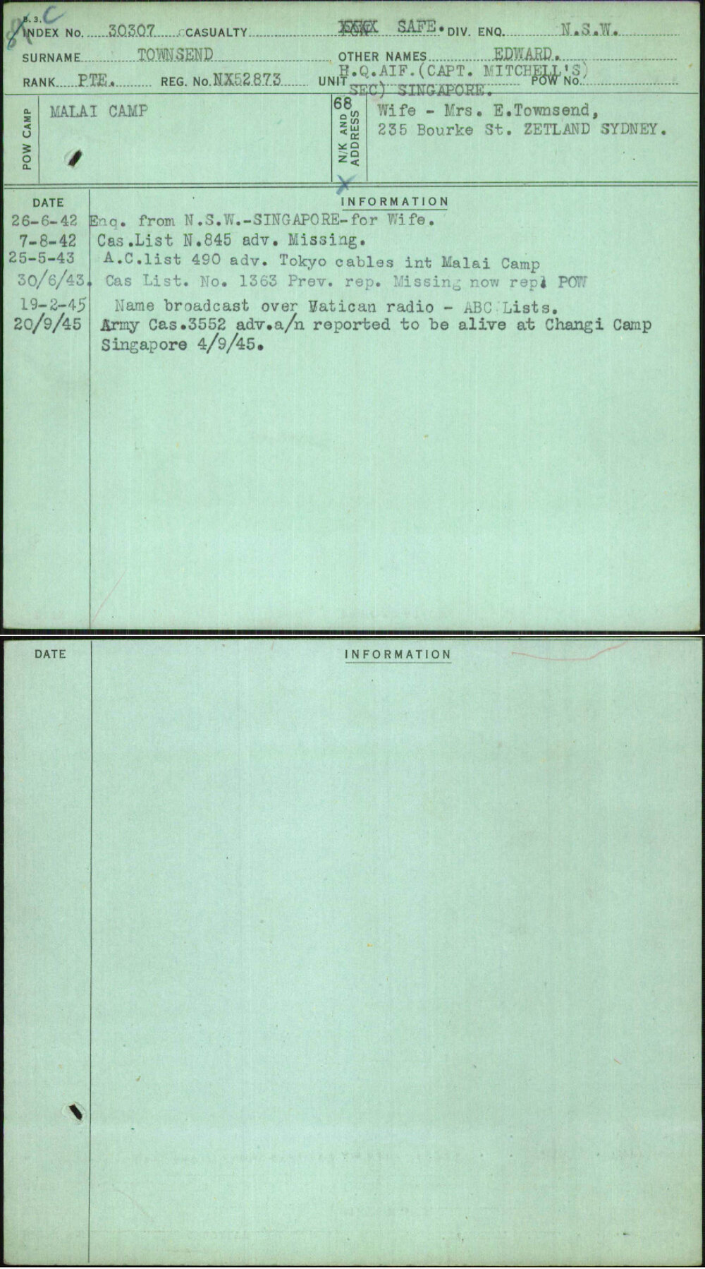 Townsend, Edward, NX52873