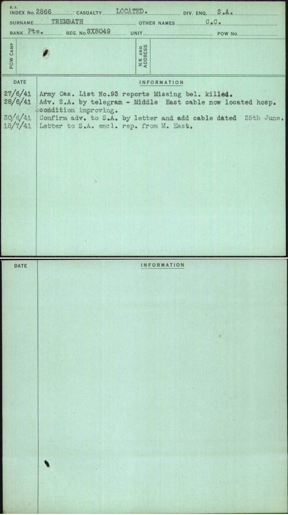 Trembath, C C, SX8049