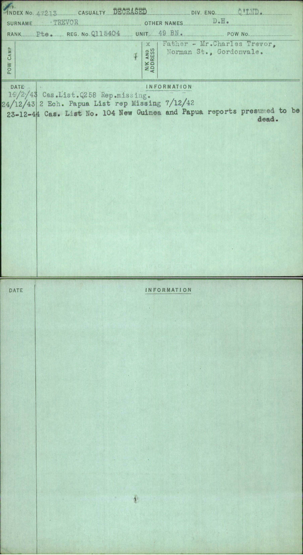 Trevor, D H, Q115404