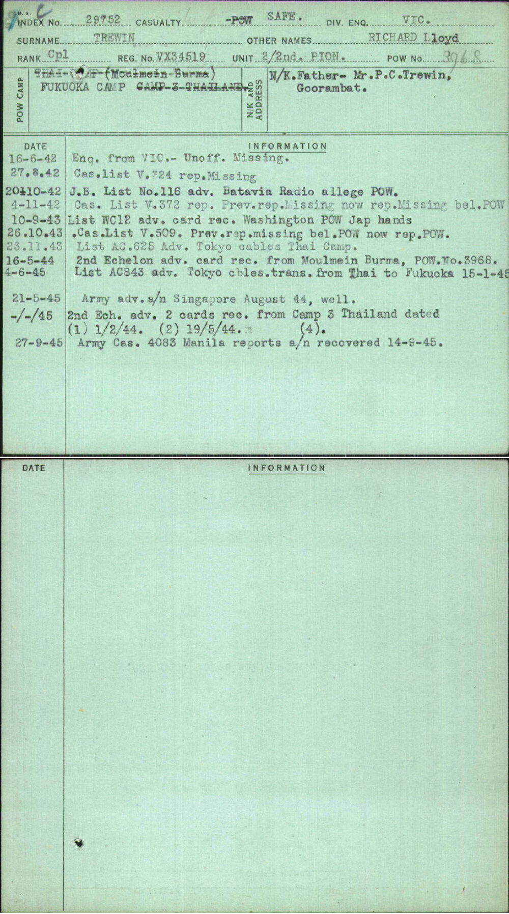 Trewin, Richard Lloyd, VX34519