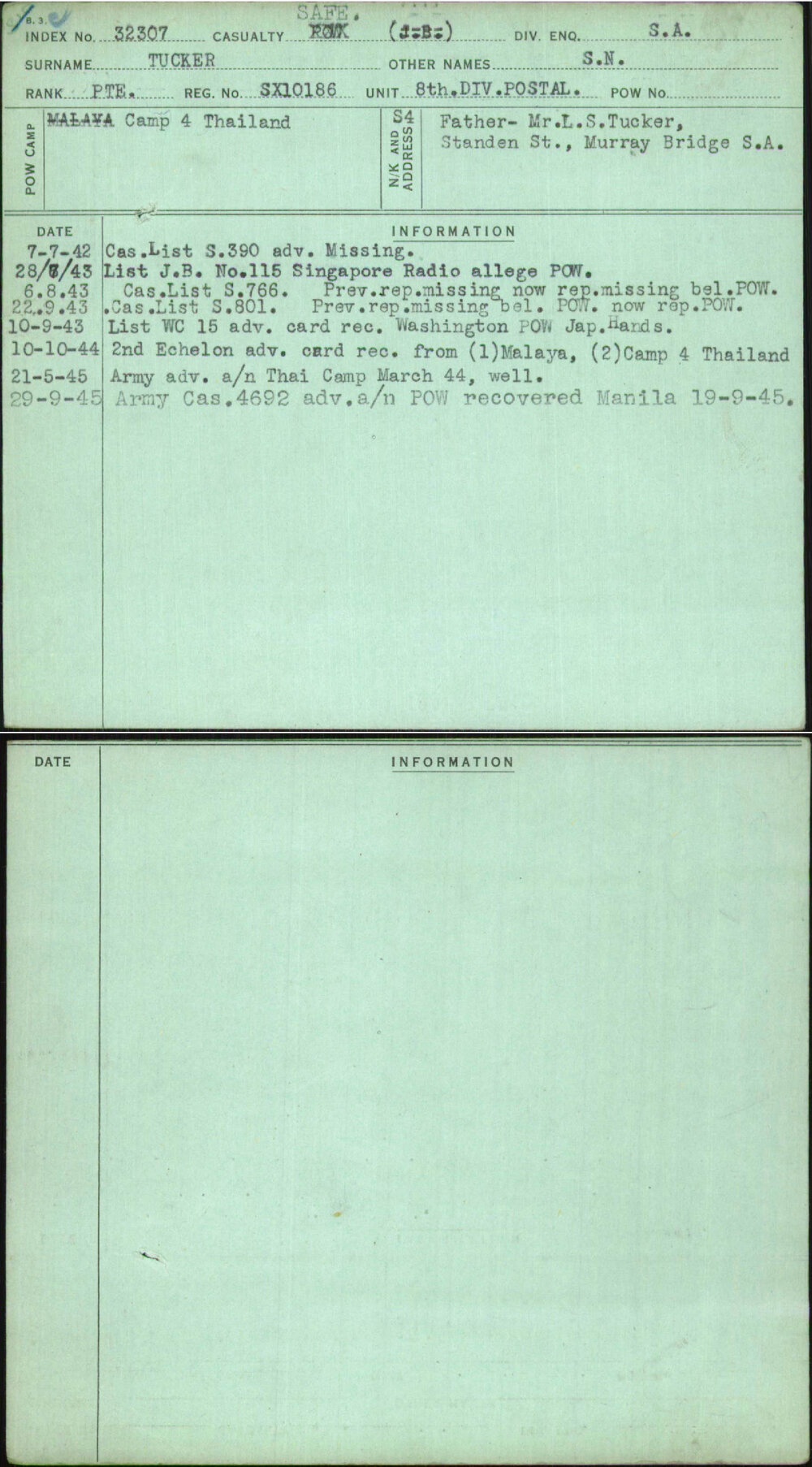 Tucker, S N, SX10186