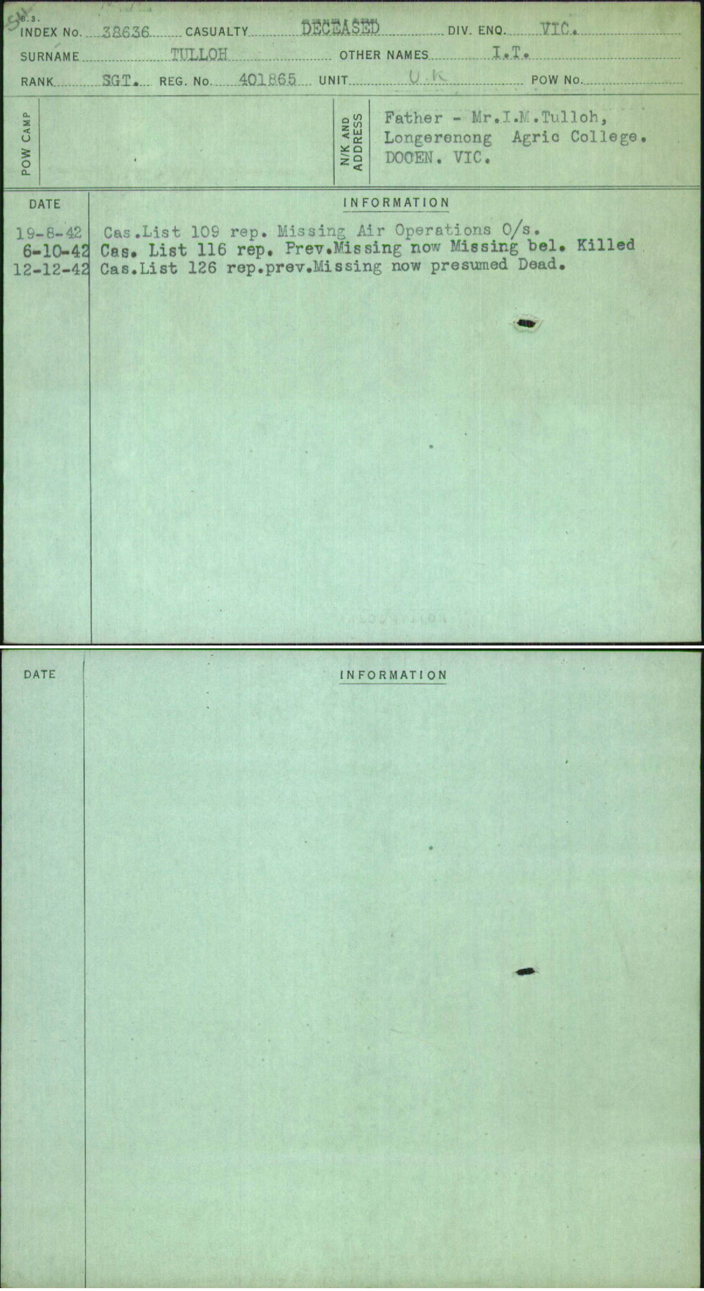 Tulloh, I T, 401865