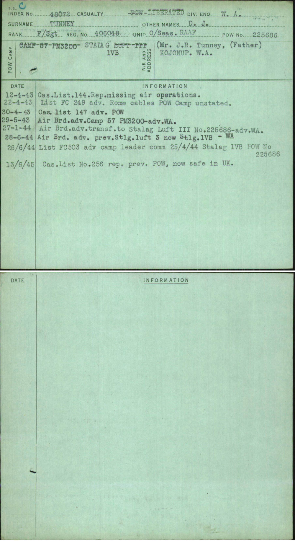 Tunney, D J, 406048