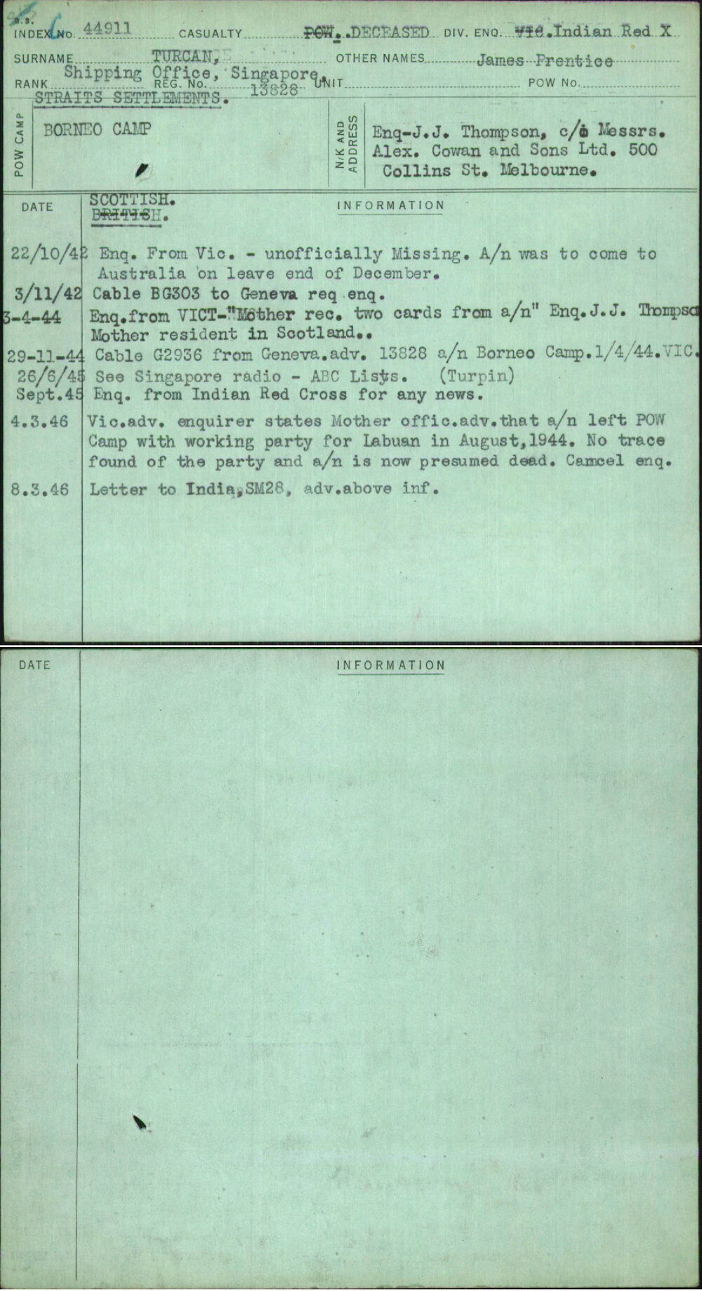 Turcan, James Prentice, 13828