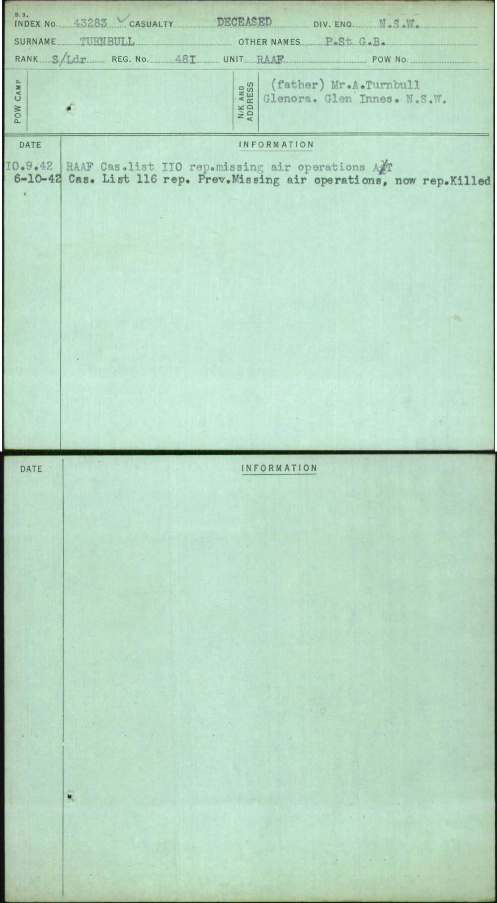 Turnbull, P St G B, 481