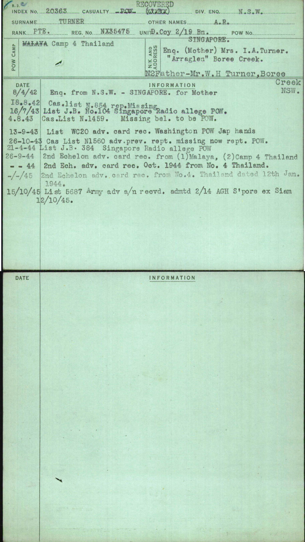 Turner, A R, NX35475