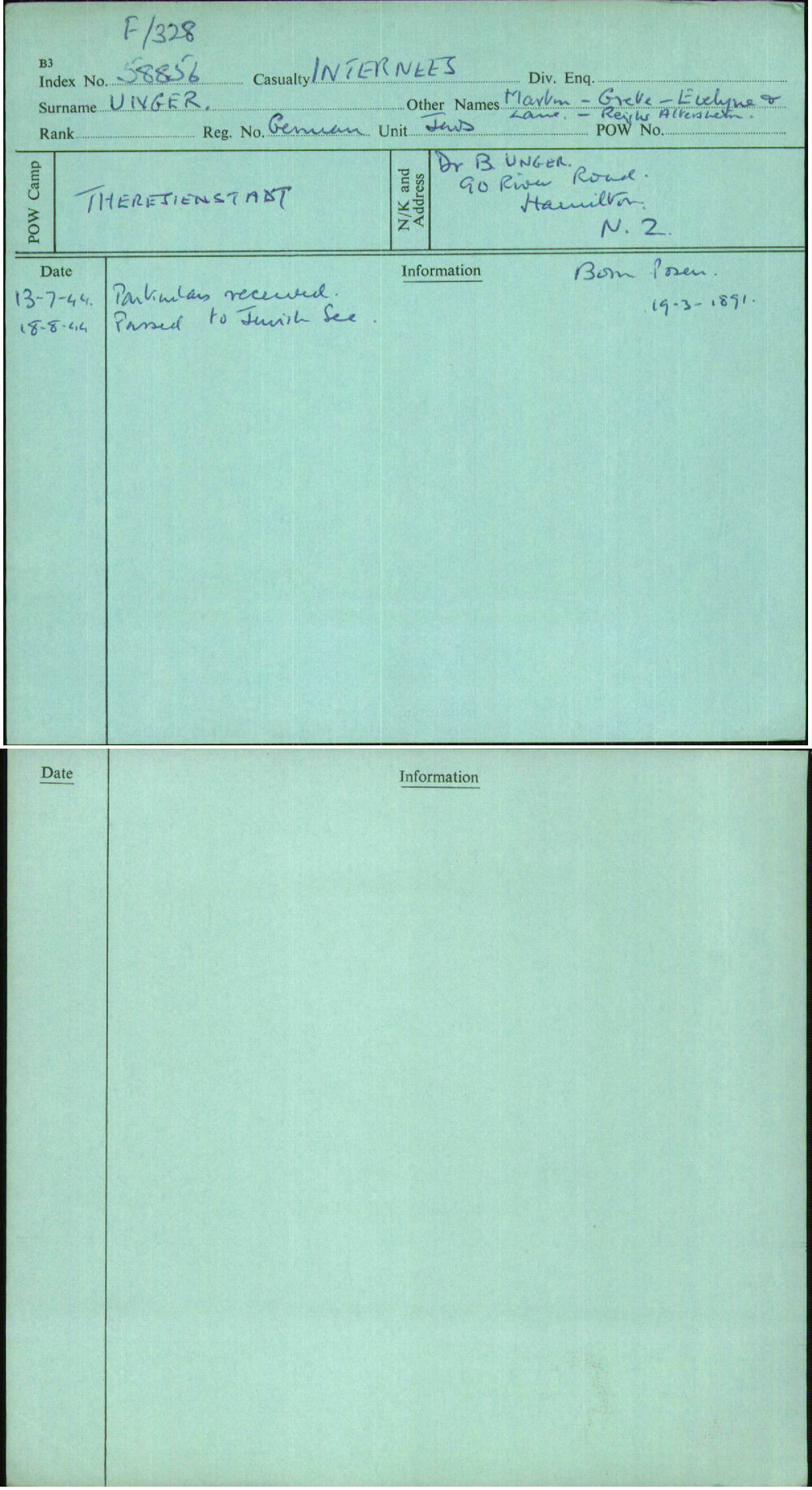 Unger, Marlin - Gielle - Evelyne &amp; Lane, [No Service Number]