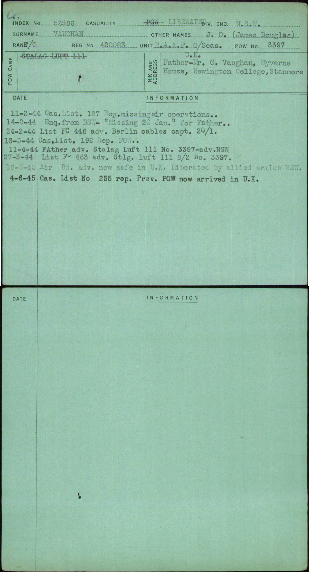 Vaughan, J D (James Douglas), 420083