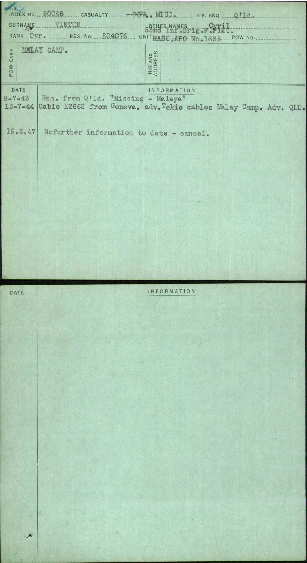 Vinton, Cyril, 804076