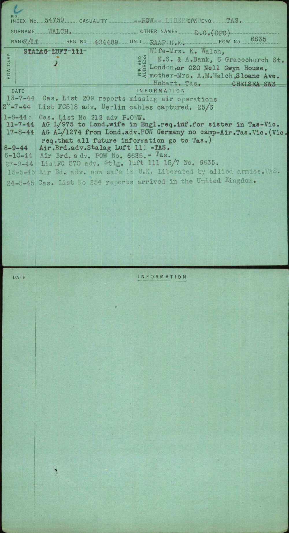 Walch, D C (Dfc), 404489