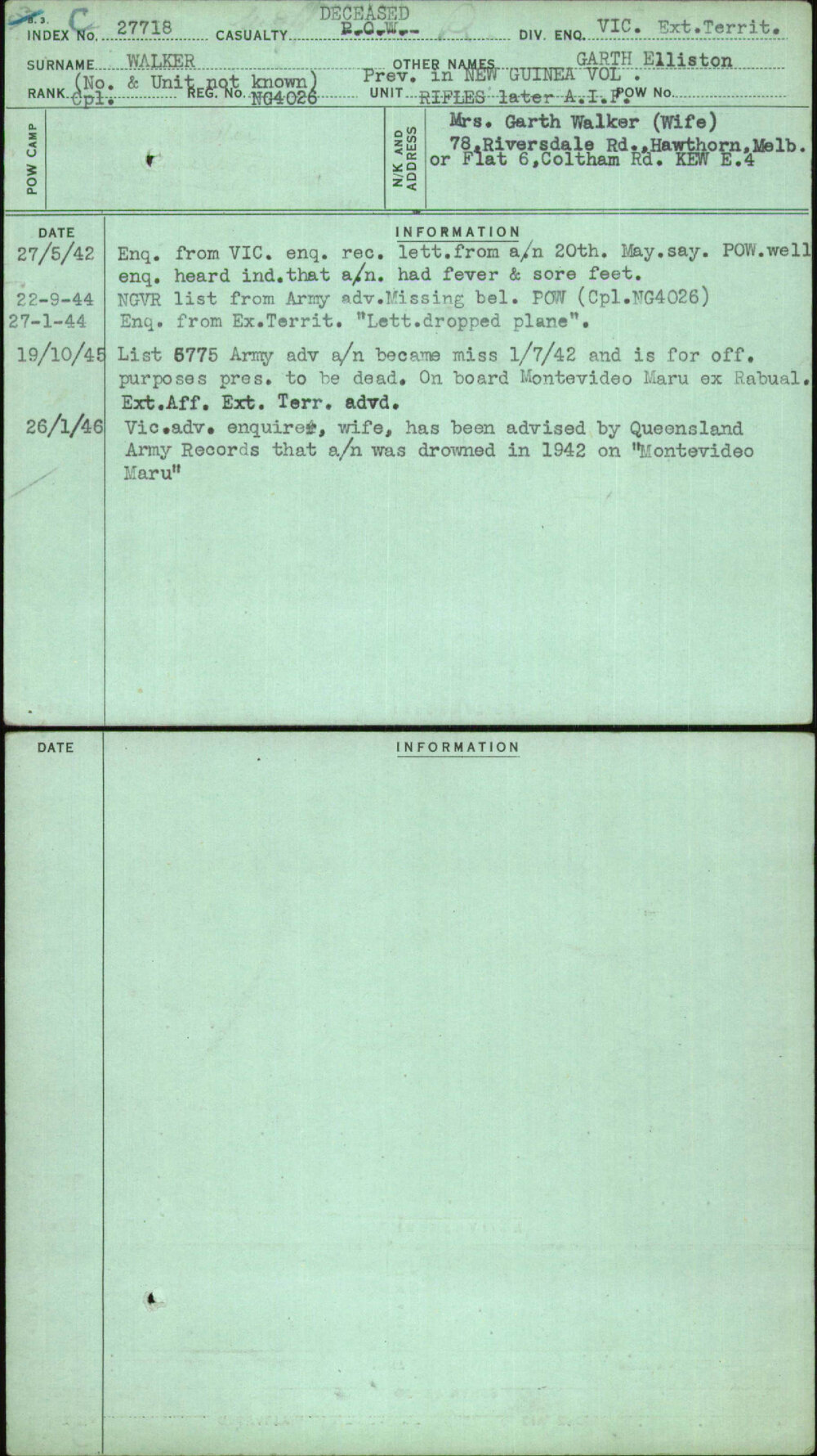 Walker, Garth Elliston, Ng4026