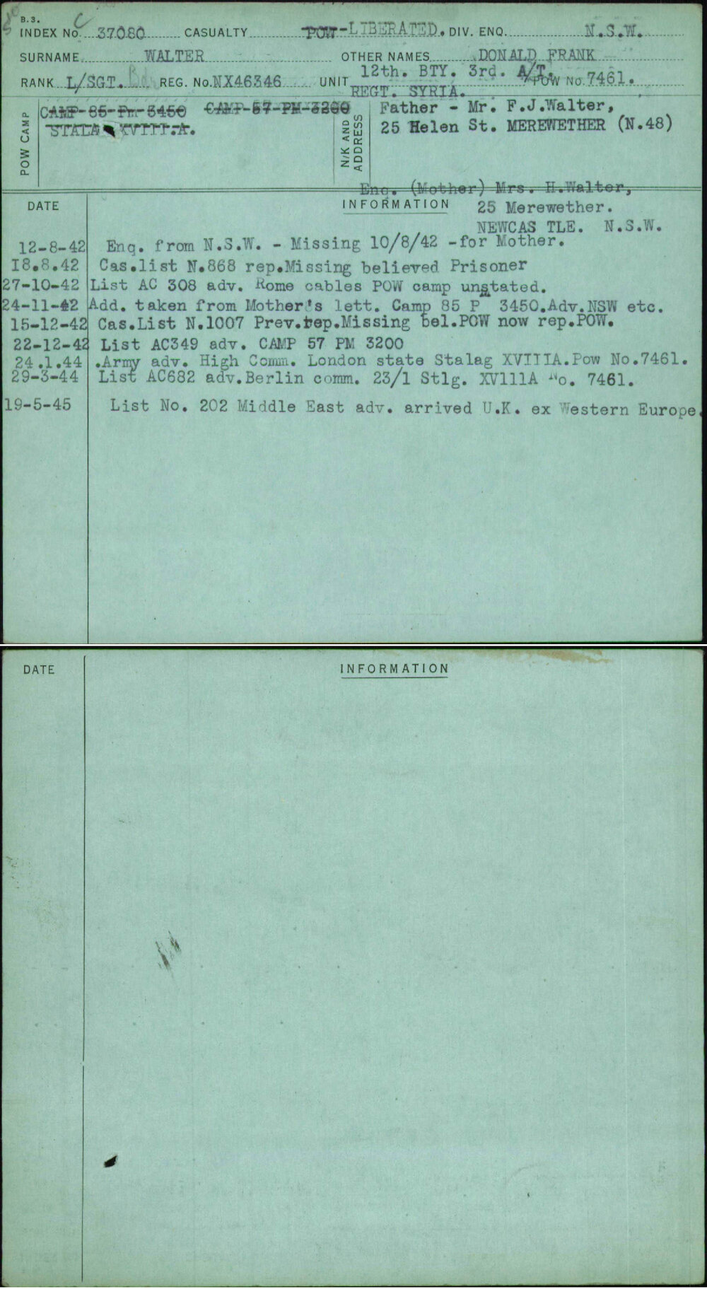 Walter, Donald Frank, NX46346