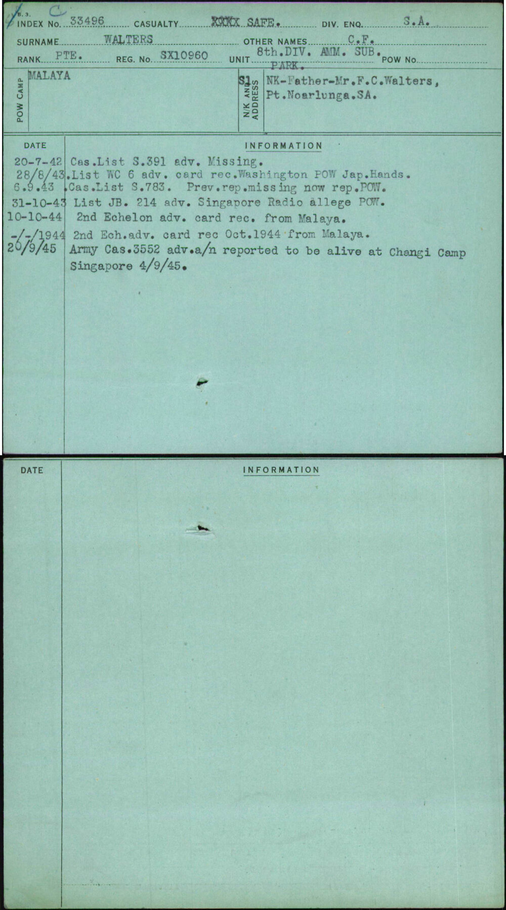 Walters, C F, SX10960