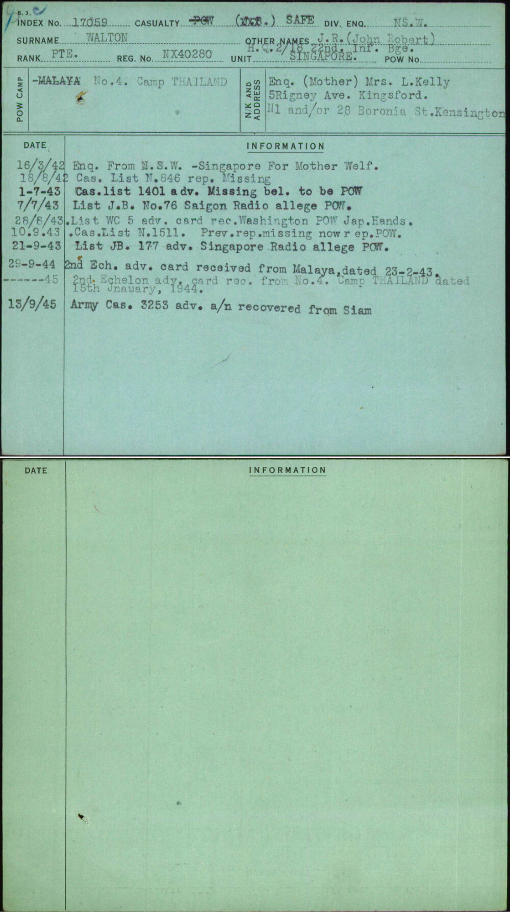 Walton, J R (John Robert), NX40280