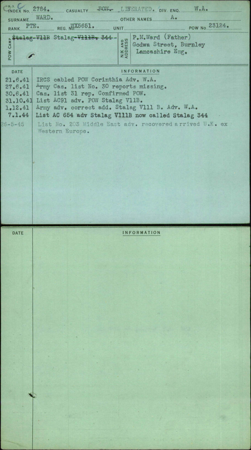 Ward, A, WX5651