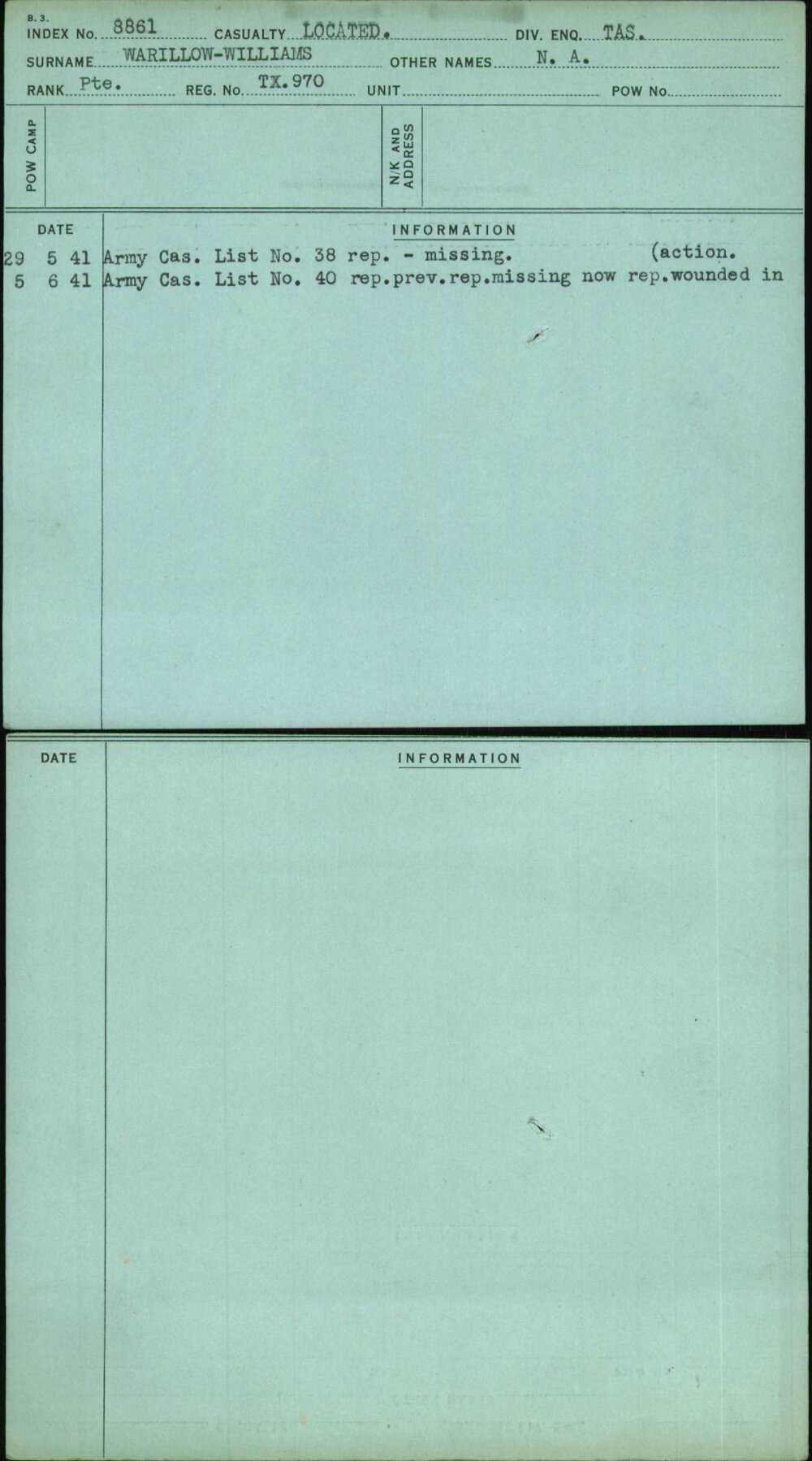 Warillow-Williams, N A, TX970