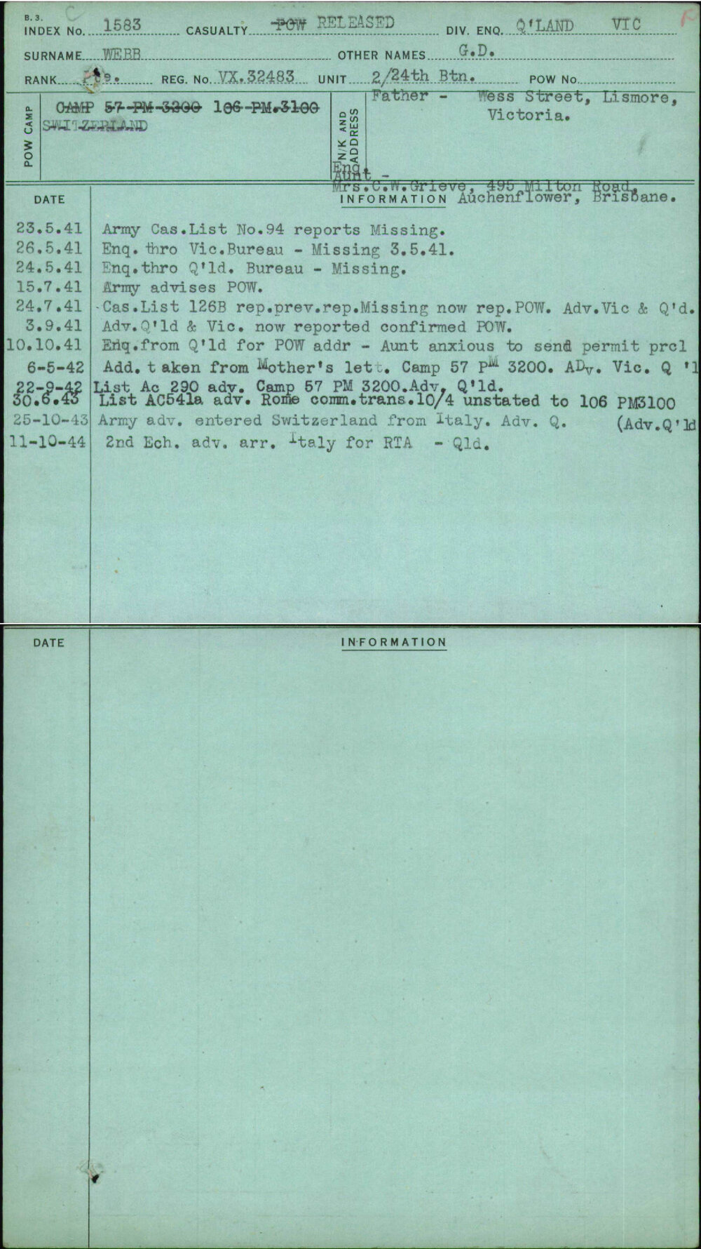 Webb, G D, VX32483
