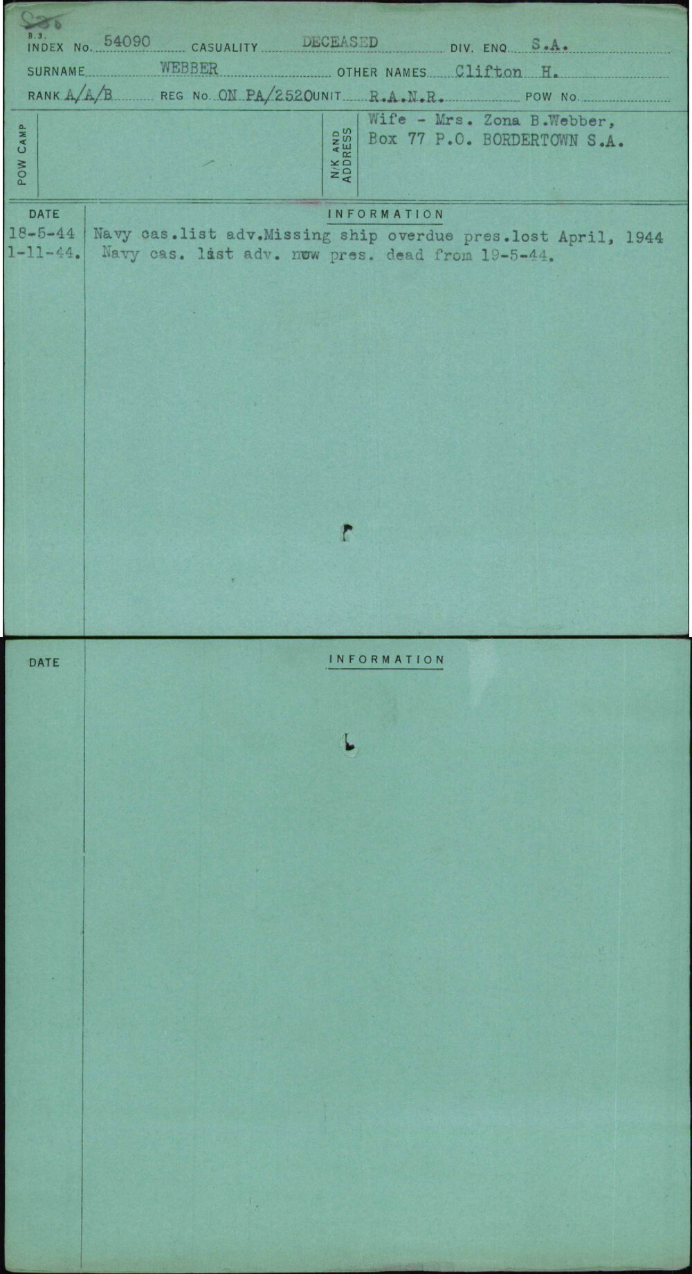 Webber, Clifton H, Onpa-2520