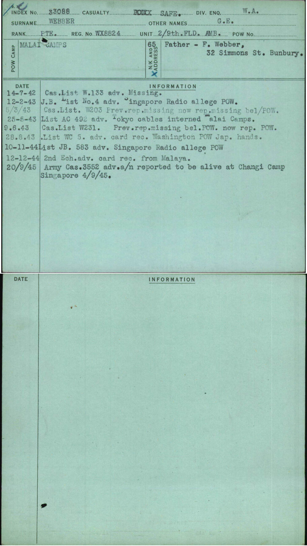 Webber, G E, WX8824
