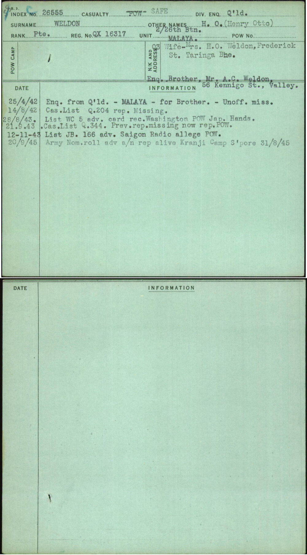 Weldon, H O (Henry Otto), QX16317