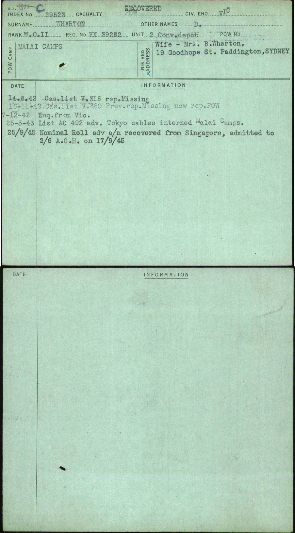 Wharton, D, VX39282