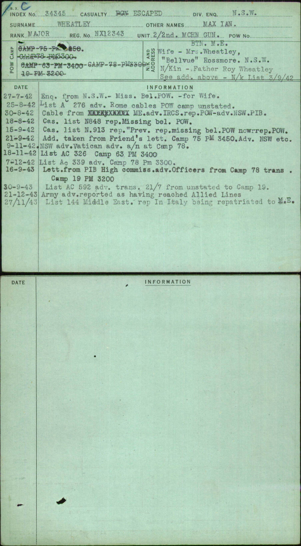 Wheatley, Max Ian, NX12343